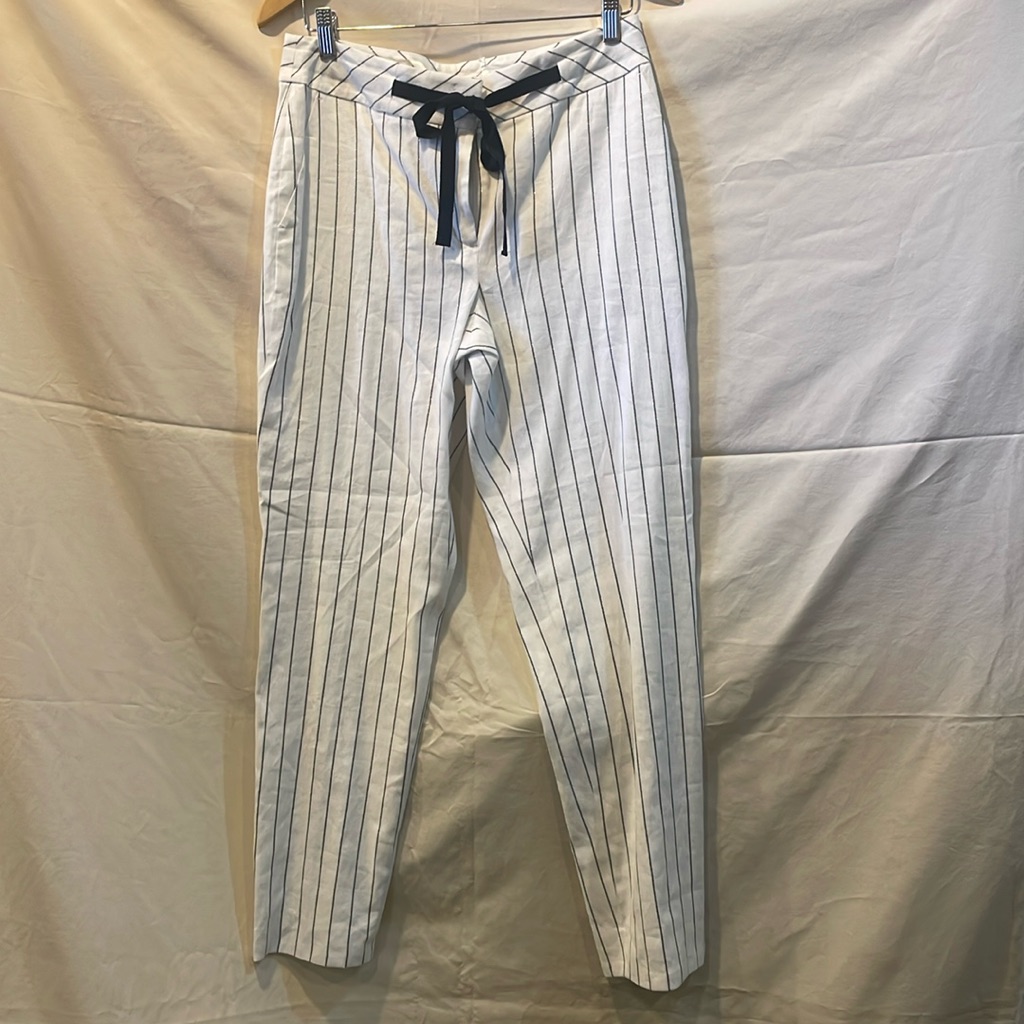 Madeleine White Striped Trousers